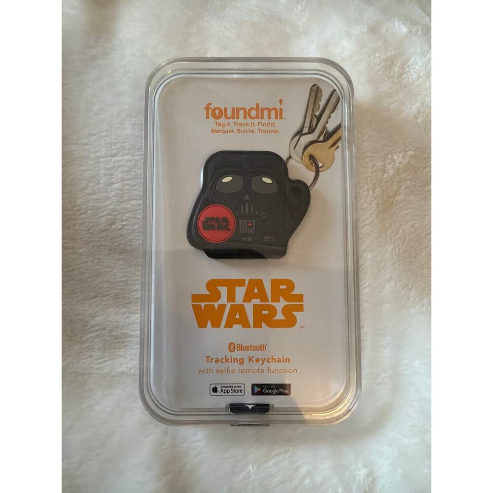 Foundmi Star Wars Darth Vader Bluetooth Tracking Keychain Selfie Remote NEW